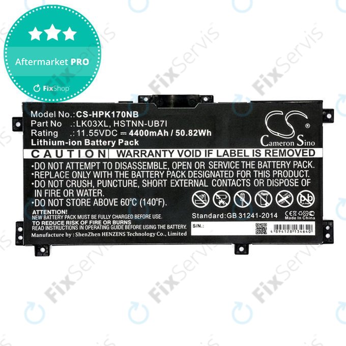 Batéria pre HP Pavilion X360 15-CR0001NM, 4400mAh, Li-Ion, 11.55V, LK03XL, HQ