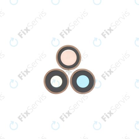 Apple iPhone 16 Pro, 16 Pro Max - Sklíčko Zadnej Kamery s Rámom (Desert Titanium) - 3ks