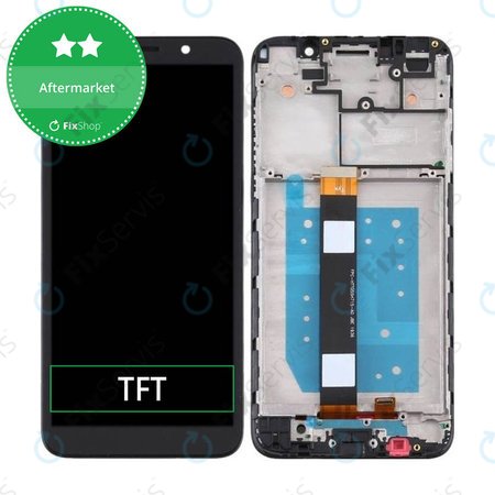 Motorola Moto E6 Play - LCD Displej + Dotykové Sklo + Rám (Black) TFT