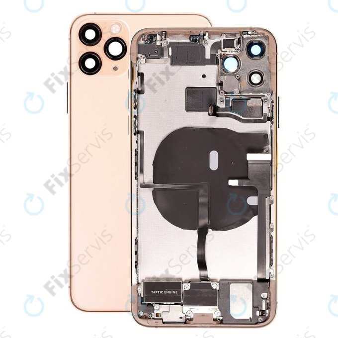 Apple iPhone 11 Pro Max - Zadný Housing s Malými Dielmi (Gold)