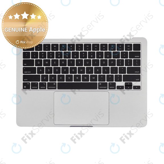 Horný rám klávesnice pre MacBook Air 13", A3113 (2024), s klávesnicou US a batériou, Silver, 661-40228, Genuine Apple