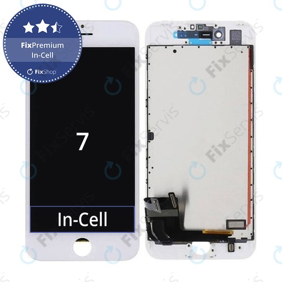 Displej In-Cell pre iPhone 7, White, Dotykové sklo s rámom, FixPremium