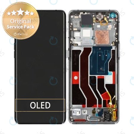 Oppo Find X3 Pro - LCD Displej + Dotykové Sklo + Rám (Gloss Black) - 4906614 Genuine Service Pack