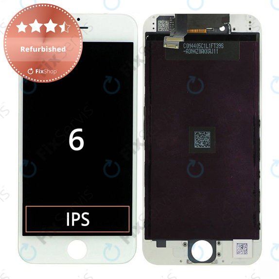 Displej pre iPhone 6, White, Dotykové sklo s rámom, Refurbished