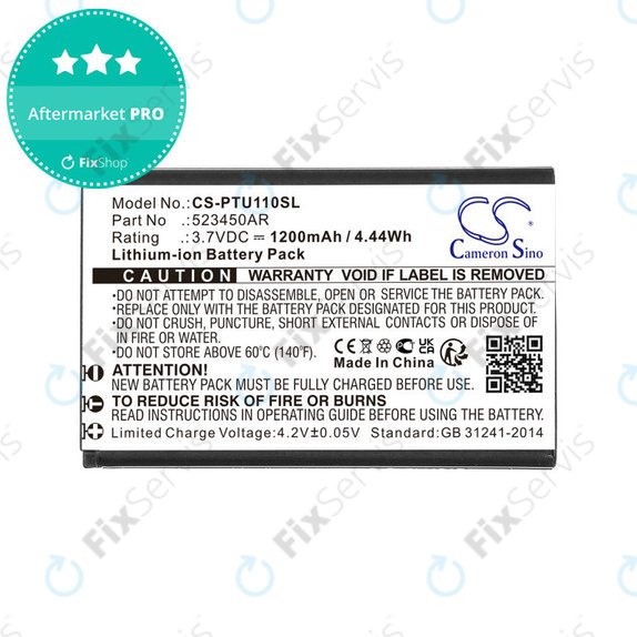 Batéria pre Panasonic Kx-Tf200, Kx-Tu110, 1200mAh, Li-Ion, 3.7V, 523450AR, HQ