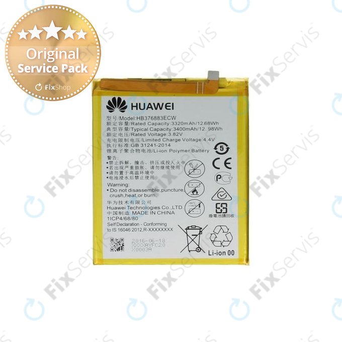 Huawei P9 Plus - Batéria HB376883ECW 3400mAh - 24022009 Genuine Service Pack