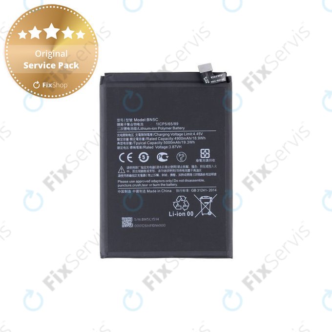 Xiaomi Poco M4 Pro 5G 21091116AG - Batéria BN5C 5000mAh - MZB0BGVIN, 460200008V1Y Genuine Service Pack