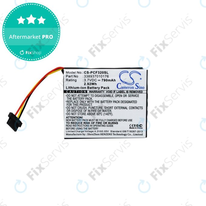 Batéria pre Pioneer AVIC-F320BT, 790mAh, Li-Ion, 3.7V, 338937010176, HQ