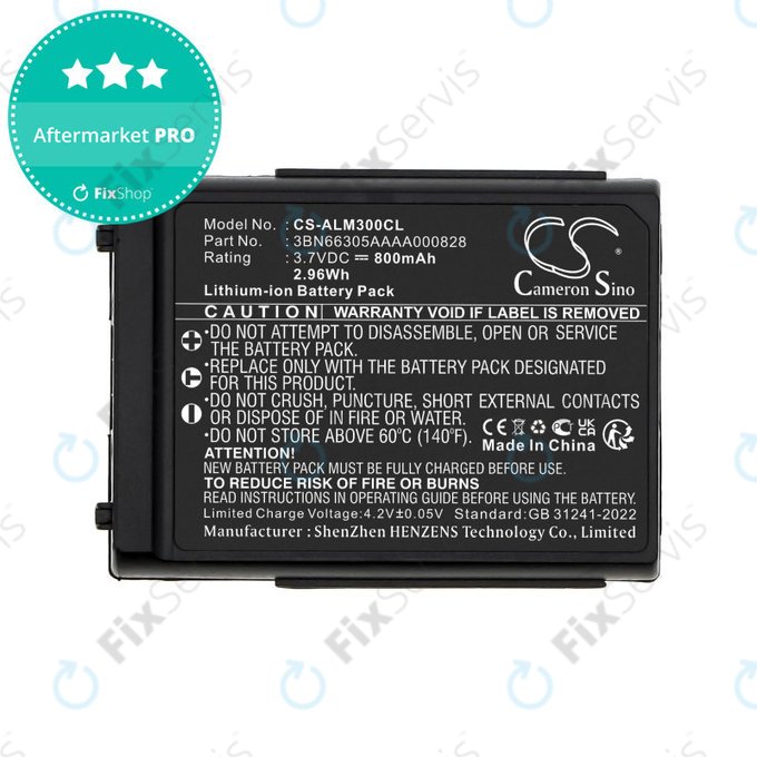 Batéria pre Alcatel Mobile 300, 400 Dect, Mobile Reflexes 300, 400, 800mAh, Li-Ion, 3.7V, 3BN66305AAAA000828, HQ