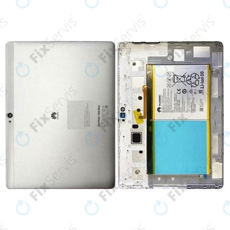 Huawei MediaPad M2 10.0 - Batériový Kryt + Batéria (Moonlight Silver) - 02351PGS, 02351FMT, 02350NXP, 02351CWE