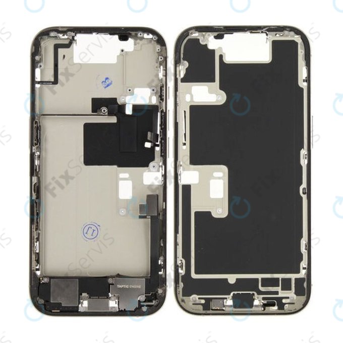 Apple iPhone 16 Pro - Stredný Rám + Tlačidlá Zapínania + Hlasitosti (Natural Titanium)