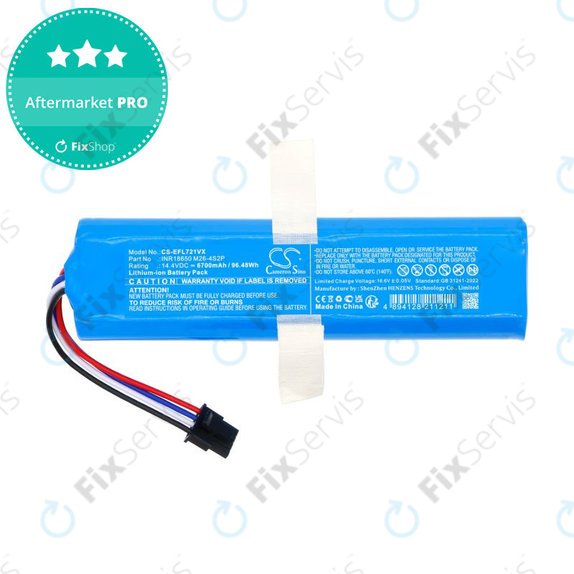 Batéria pre 360 S6 Pro, S9, X90, X95, Eufy Robovac L70 Hybrid, 6700mAh, Li-Ion, 14.4V, INR18650M26-4S2P, HQ