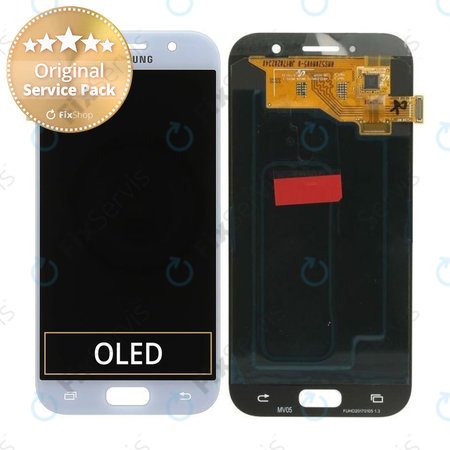 Samsung Galaxy A5 A520F (2017) - LCD Displej + Dotykové Sklo (Blue Mist) - GH97-19733C, GH97-20135C Genuine Service Pack