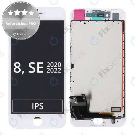 Apple iPhone 8, SE (2020), SE (2022) - LCD Displej + Dotykové Sklo + Rám (White) Refurbished PRO