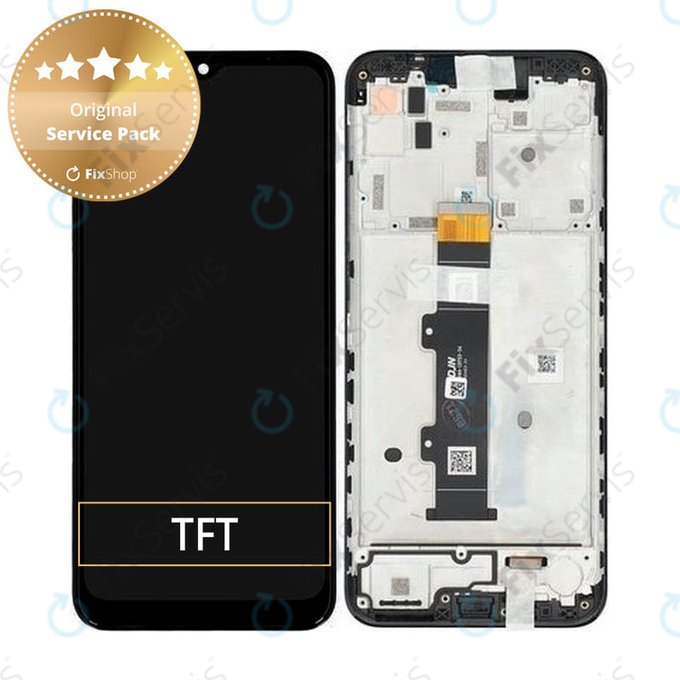Motorola Moto G30 XT2129 - LCD Displej + Dotykové Sklo + Rám (Phantom Black) - 5D68C18187 Genuine Service Pack