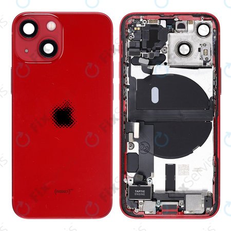 Apple iPhone 13 Mini - Zadný Housing s Malými Dielmi (Red)