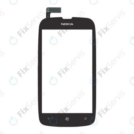 Nokia Lumia 610 - Dotykové Sklo + Rám (Black)