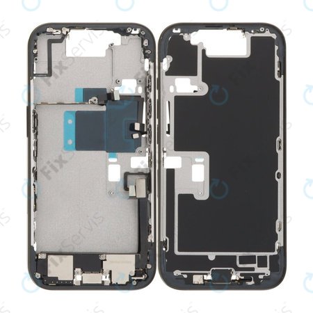 Apple iPhone 16 Pro - Stredný Rám + Tlačidlá Zapínania, Hlasitosti a Kamery (Black Titanium)