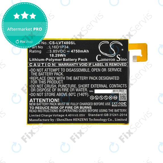 Batéria pre Lenovo Tab4 8, 4750mAh, Li-Pol, 3.85V, L16D1P34, HQ