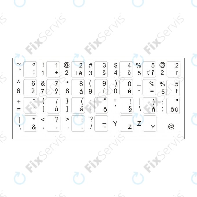 CZ/SK Polepy (pre čiernu KBD) Genuine Service Pack