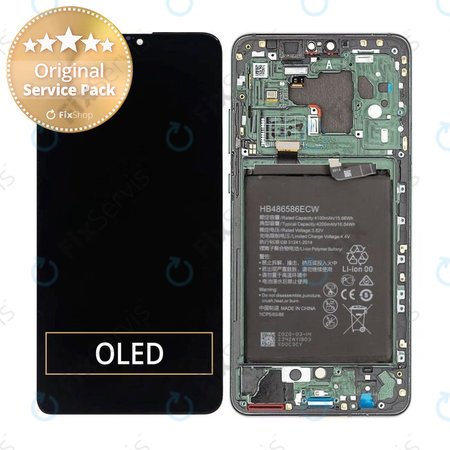 Huawei Mate 30 - LCD Displej + Dotykové Sklo + Rám + Batéria (Emerald Green) - 02353EEJ Genuine Service Pack