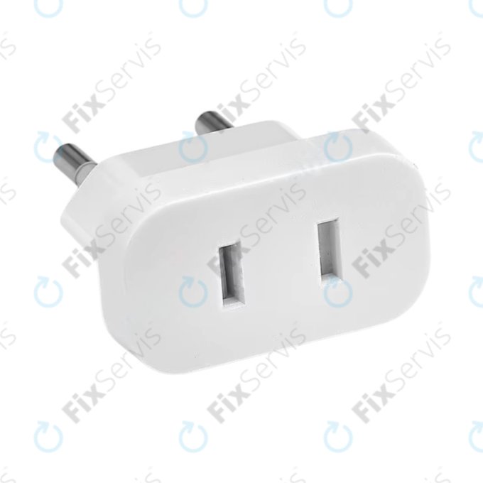 220V Napájací adaptér z US do EU (Biely)