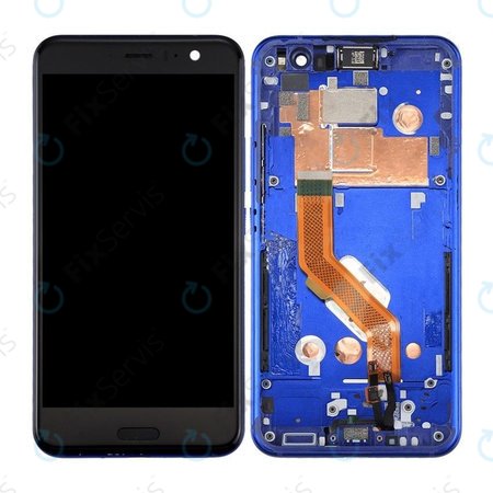 HTC U11 - LCD Displej + Dotykové Sklo + Rám (Modrá) - 80H02105-02