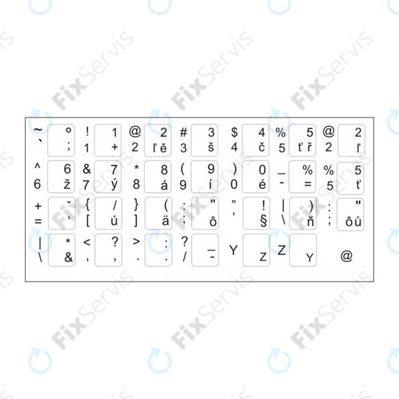 CZ/SK Polepy (pre čiernu KBD) Genuine Service Pack