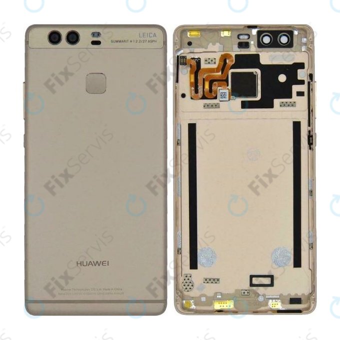 Huawei P9 - Batériový Kryt + Senzor Odtlačku Prsta (Gold) - 02350STJ Genuine Service Pack