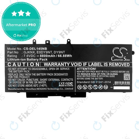 Batéria pre Dell Latitude 14 5490, Latitude 14 5491, 8800mAh, Li-Ion, 7.6V, 00JWGP, HQ