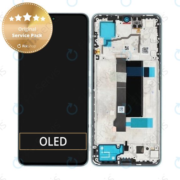 Xiaomi Redmi Note 13 Pro 5G 2312DRA50C - LCD Displej + Dotykové Sklo + Rám (Ocean Teal) - 5600010N1600 Genuine Service Pack