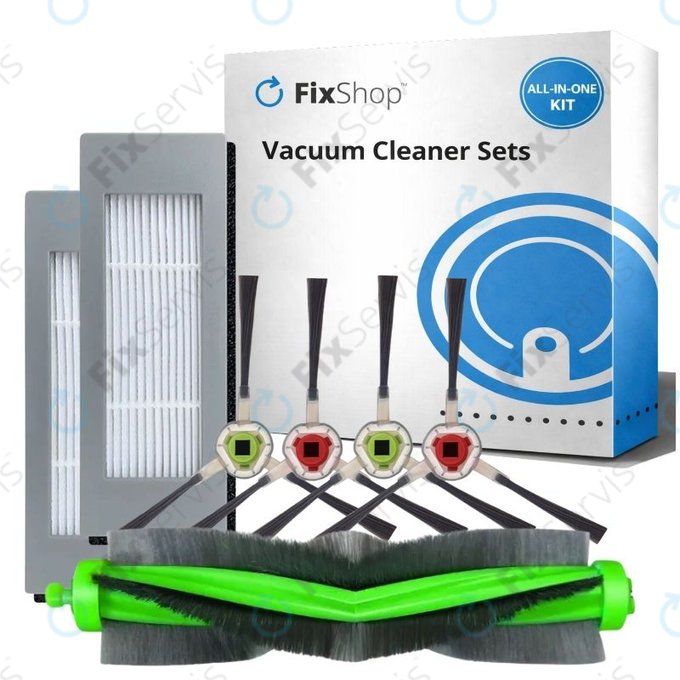 Sada náhradných dielov pre iRobot Roomba Combo 1138, Ecovacs Deebot Ozmo 930 (1x Hlavná kefa, 2x Filtre, 2 páry Bočných kief)
