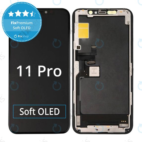 Displej Soft OLED pre iPhone 11 Pro, Dotykové sklo s rámom, FixPremium
