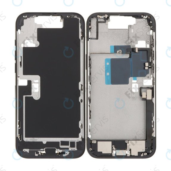 Apple iPhone 16 Pro Max - Stredný Rám + Tlačidlá Zapínania, Hlasitosti a Kamery (Black Titanium)