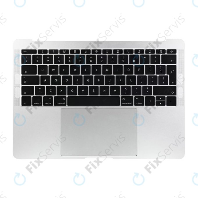 Apple MacBook Pro 13" A1708 (Late 2016 - Mid 2017) - Horný Rám Klávesnice + Klávesnica UK + Mikrofón + Trackpad + Reproduktory (Silver)