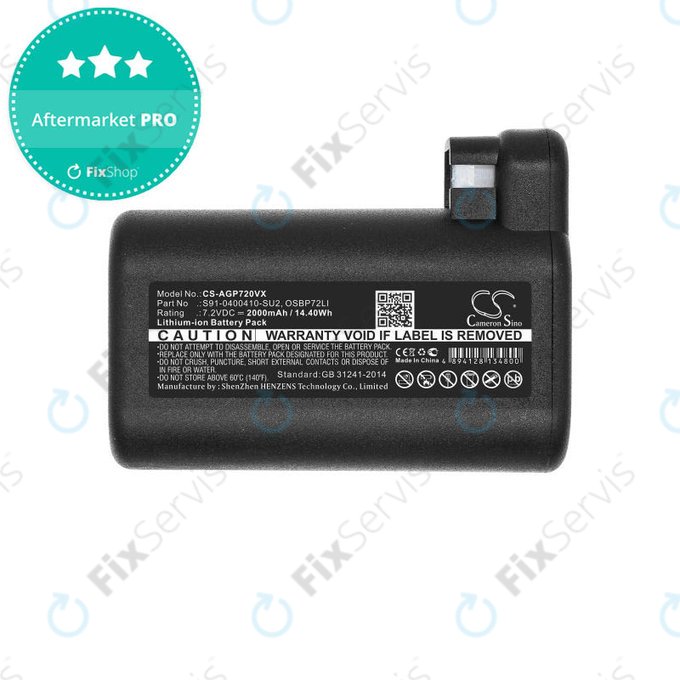 AEG RX-series, Electrolux E, P-series - Batéria S91-0400410-SU2, OSBP72LI, OSBP72LI25 Li-Ion 7.2V 2000mAh HQ