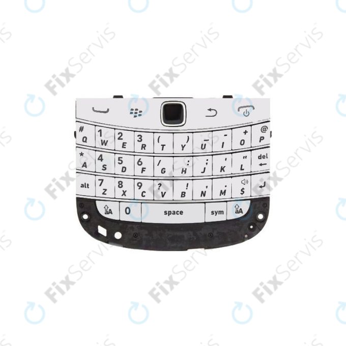 Blackberry Bold Touch 9900 - Klávesnica komplet - biela
