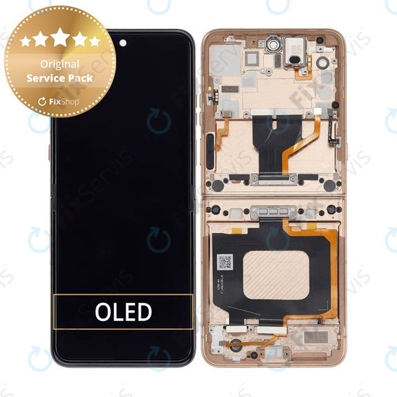Motorola Razr 60 Ultra - LCD Displej + Dotykové Sklo + Rám (Mountain Trail) - 5D68C29812 Genuine Service Pack
