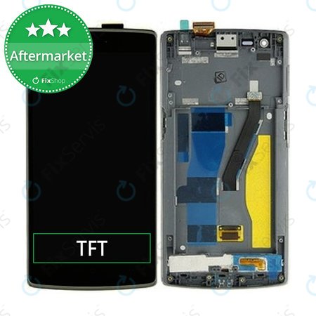 OnePlus One - LCD Displej + Dotykové Sklo + Rám (Black) TFT